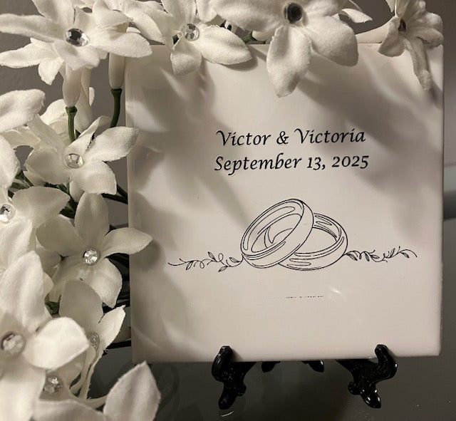 Ceramic Tiles for Wedding with Wedding Bands