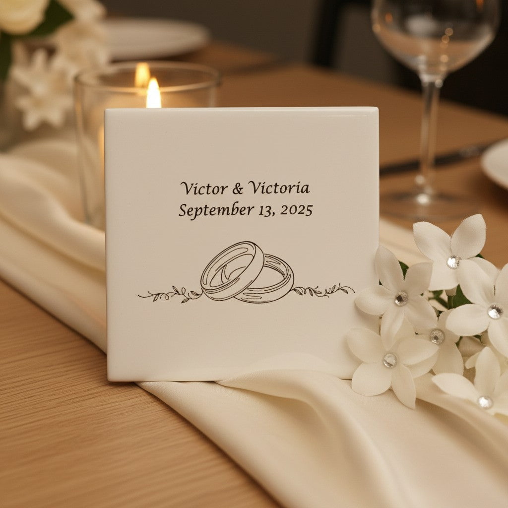 Ceramic Tiles for Wedding with Wedding Bands