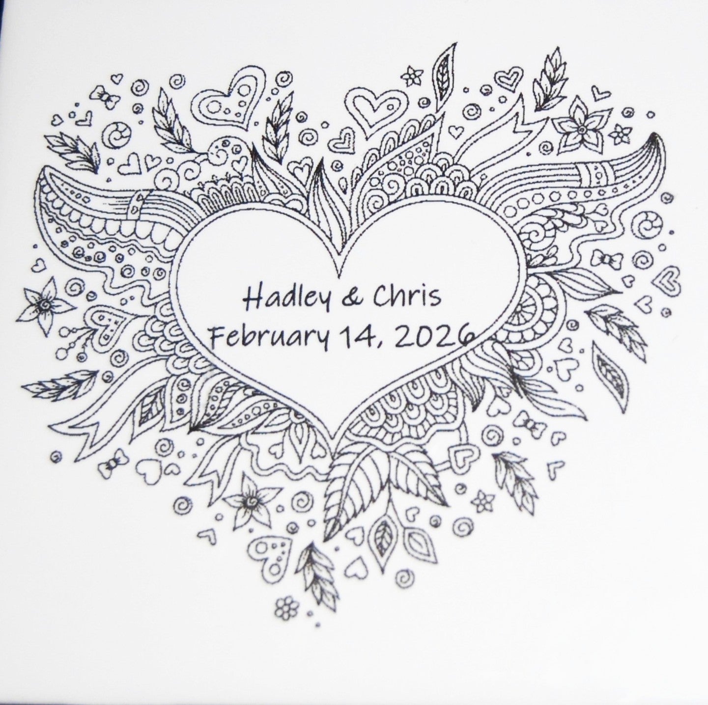 Ceramic Tiles for Wedding Boho Heart