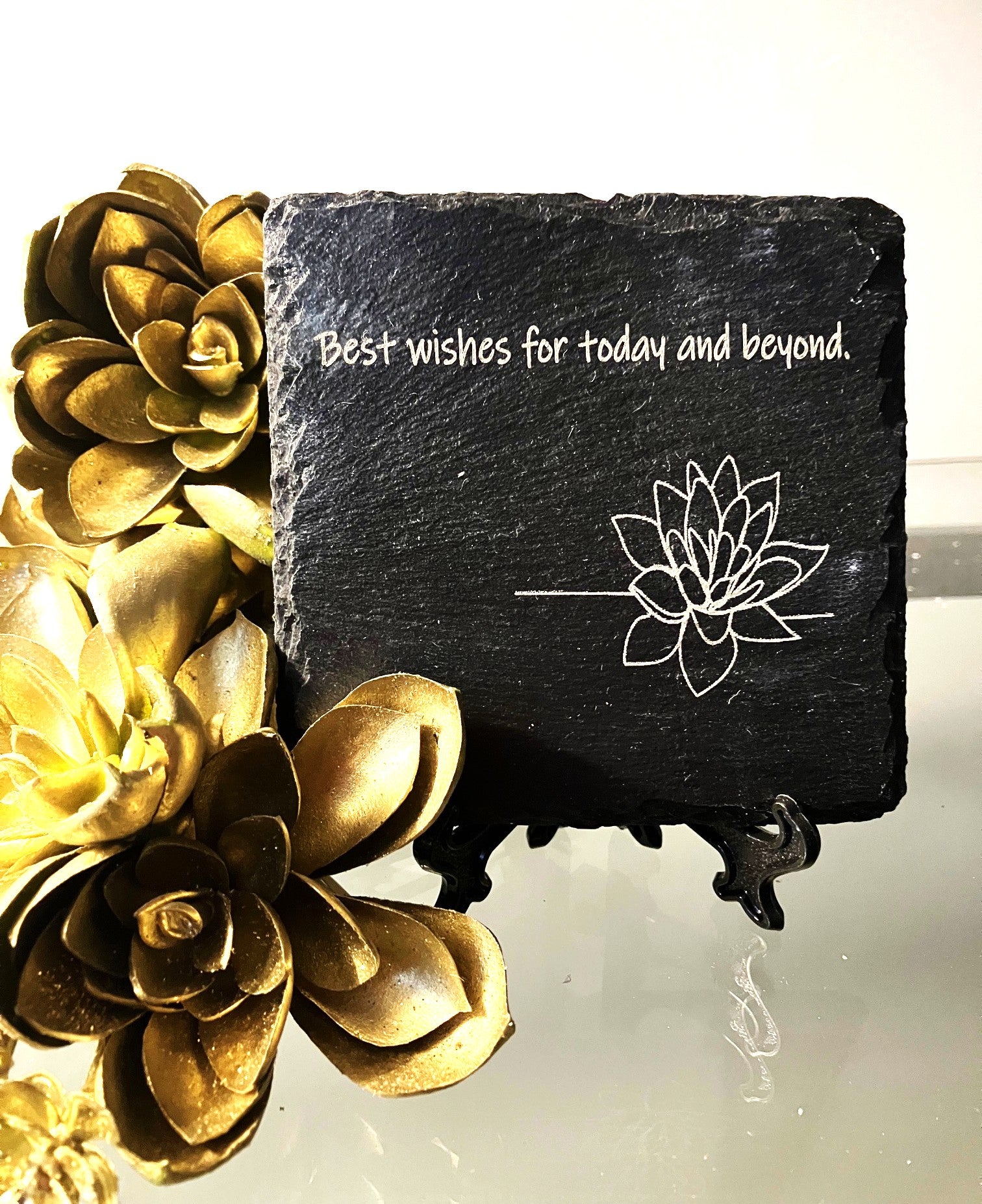 Ceramic Tiles for Wedding Lotus with Gold Flower