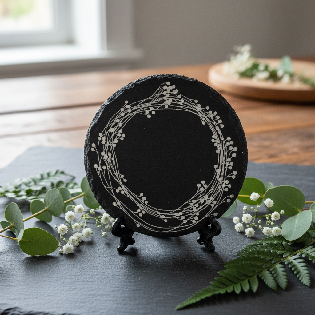 Slate with Wreath - Enhanced