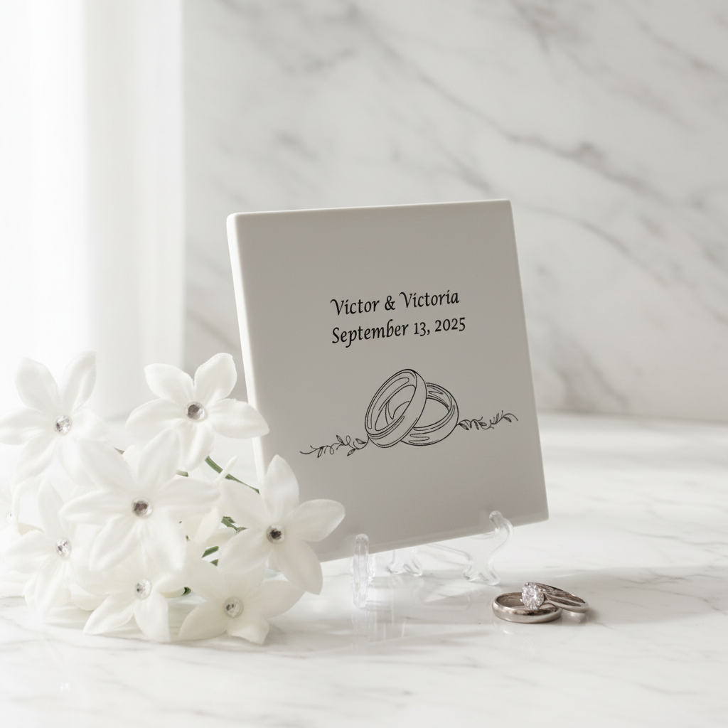 Two Rings Wedding Coaster - Enhanced
